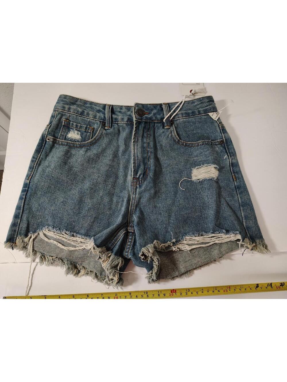 Great Smoky Blue Jean Shorts Size M Distressed Cotton High Rise NWT Boho Cowgirl